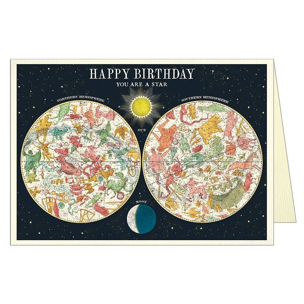 Constellation Map Birthday Card