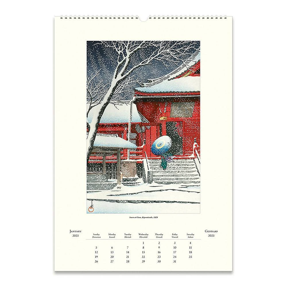 2025 Japanese Woodblock Wall Calendar