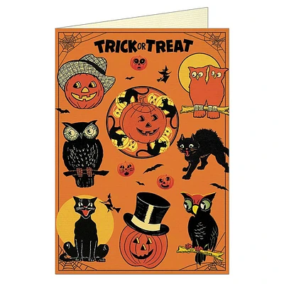 Vintage Halloween Icons Halloween Card