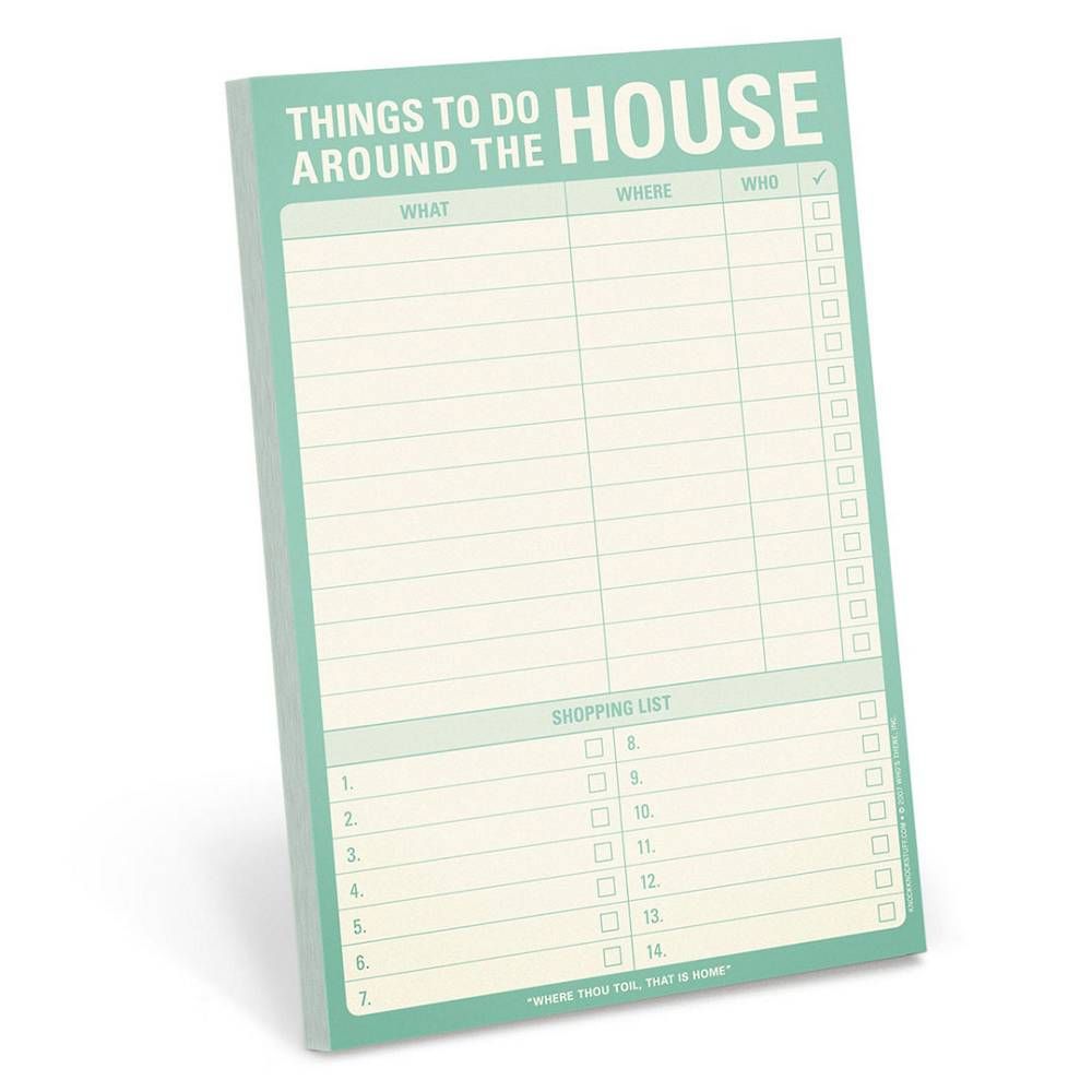 Things To Do Around The House Notepad