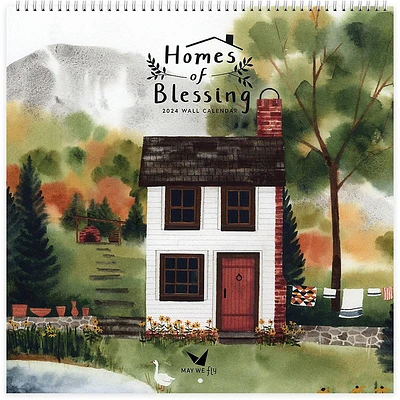 2024 Homes of Blessing Watercolor Wall Calendar