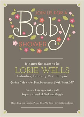 Whimsical Baby Shower Invitation