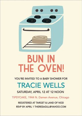 Bun in the Oven Baby Shower Invitation