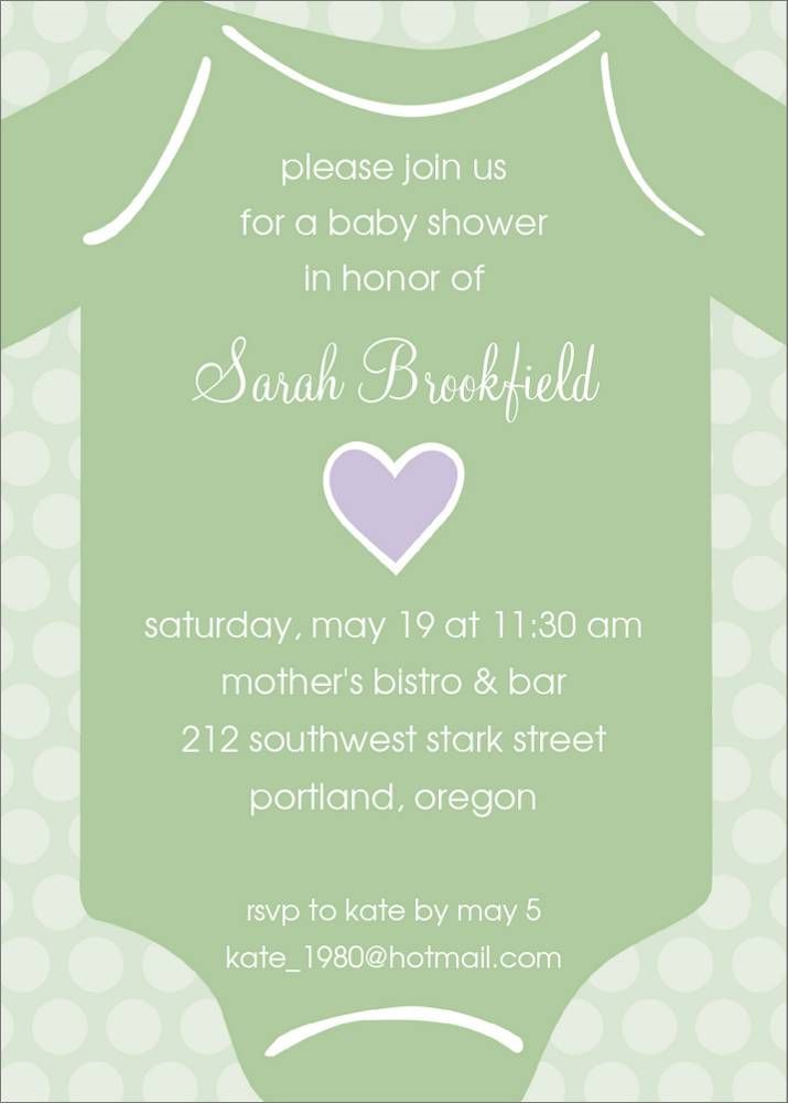 Onesie Baby Shower Invitation