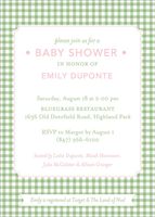 Gingham Baby Shower Invitation