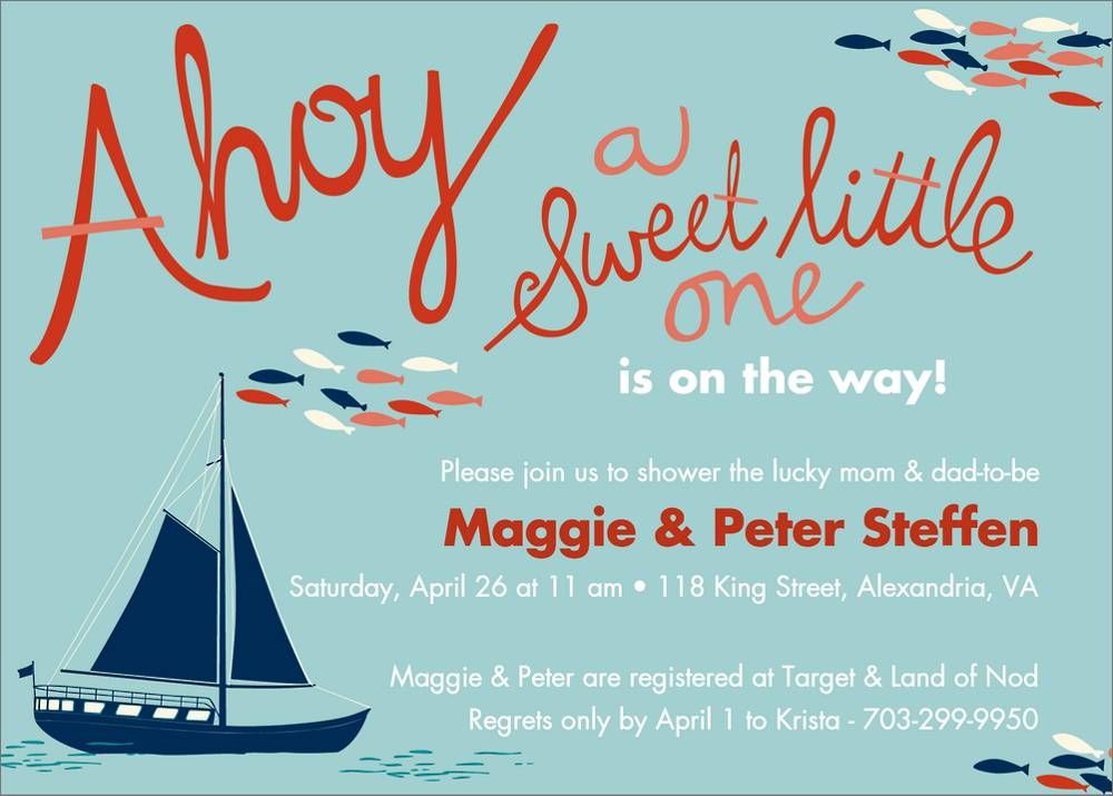 Ahoy! Baby Shower Invitation