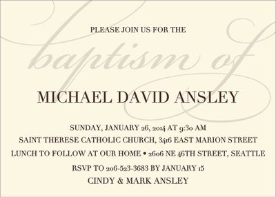 Script Baptism Invitation