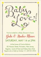 Chalk Script Baby Shower Invitation