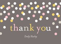 Confetti Girl Baby Thank You Notes