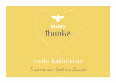 Honey Bee Baby Thank You Notes