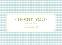 Gingham Boy Baby Thank You Notes