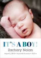 It's A Boy Birth Announcement