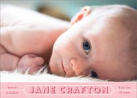 Block Name Girl Birth Announcement