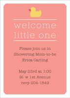 Welcome Ducky Baby Shower Invitation