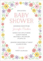 Floral Frame Baby Shower Invitation