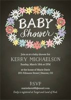 Chalk Floral Baby Shower Invitation