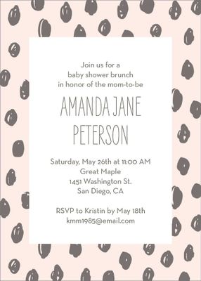 Dots Baby Shower Invitation