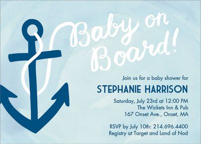 Baby On Board Baby Shower Invitation