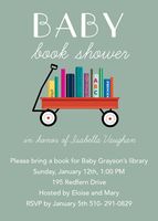 Book Baby Shower Invitation