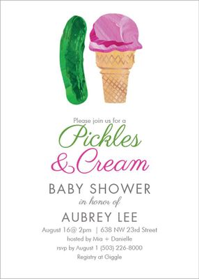 Pickles Cream Baby Shower Invitation