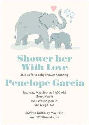 Shower Love Baby Shower Invitation