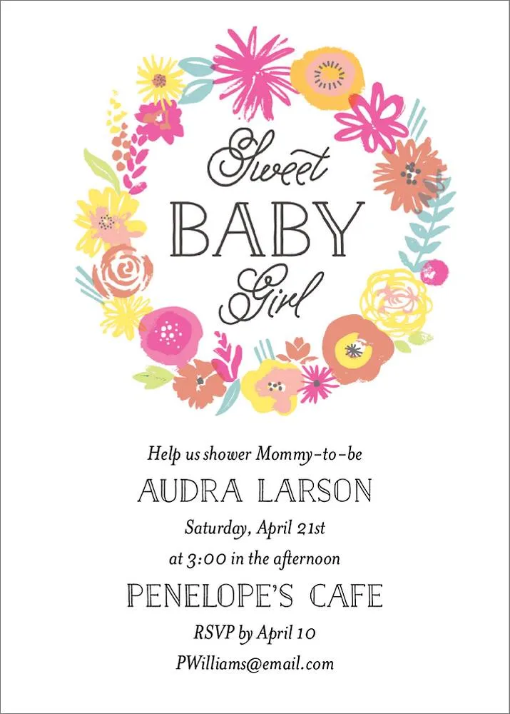 Sweet Girl Baby Shower Invitation