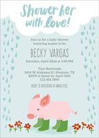 Shower Her With Love Baby Shower Invitation