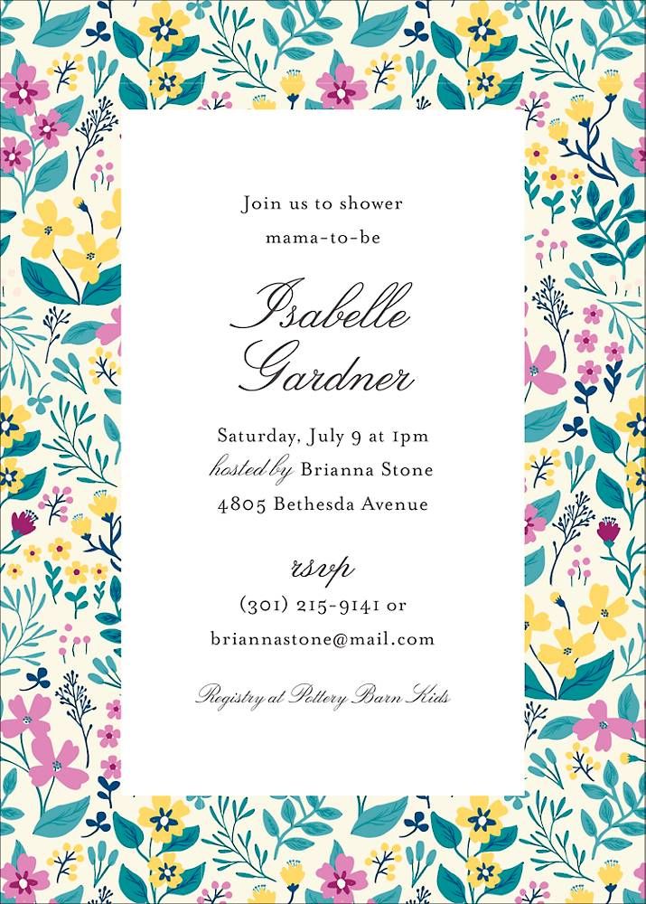 Primrose Baby Shower Invitation