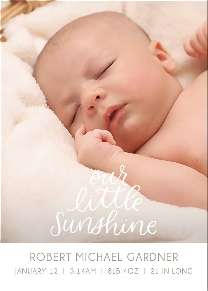 Our Little Sunshine Birth Announcement