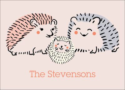 Hedgehogs Baby Thank You Notes