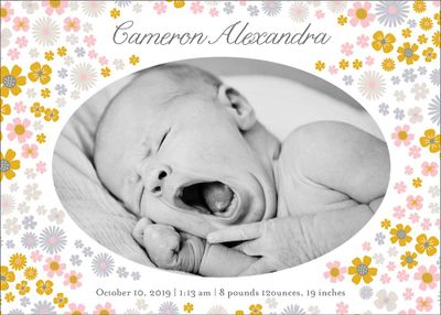 Field Blossoms Birth Announcement