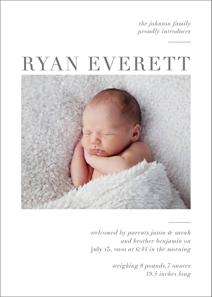 Modern Birth Announcement