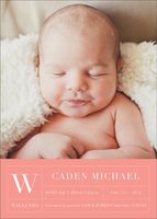 Modern Baby Block Birth Announcement