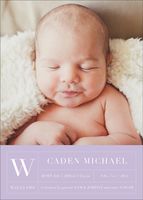 Modern Baby Block Birth Announcement