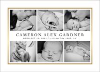 Thin Line Multi-Photo Birth Announcement