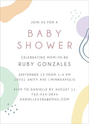 Abstract Shapes Baby Shower Invitation