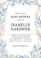 Soft Foliage Baby Shower Invitation