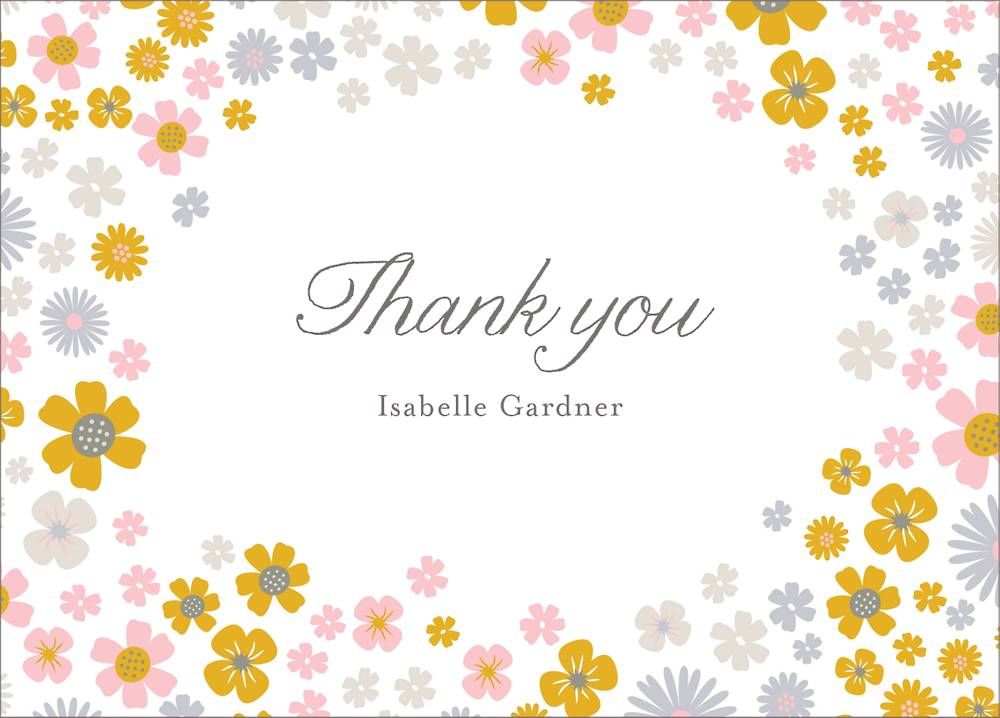 Field Blossoms Thank You Notes