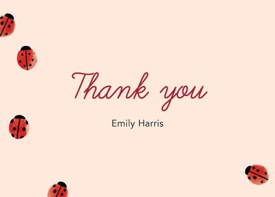 Ladybug Thank You Notes