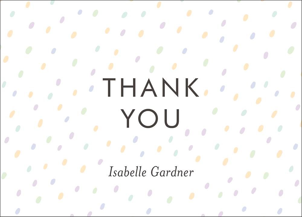 Rainbow Dot Thank You Notes