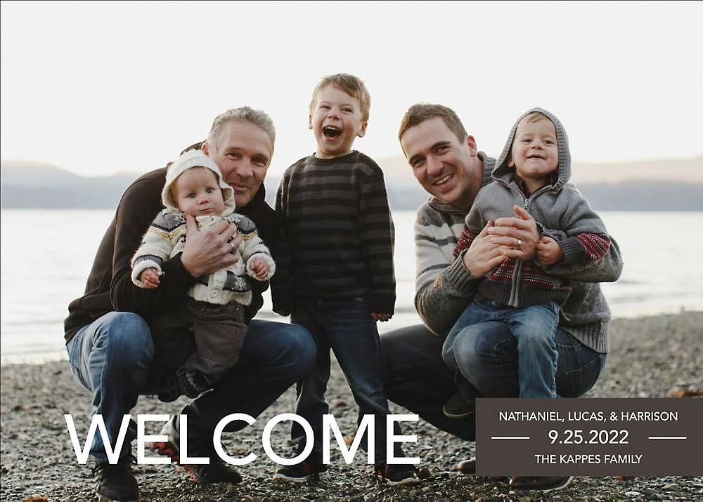 Big Welcome Photo Adoption Announcement