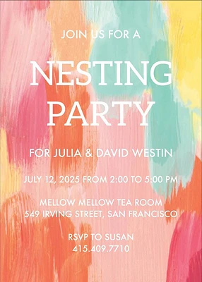 Paint Tall Nesting Party Invitation