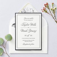 Black Tie Wedding Invitation