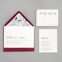 Contemporary Script Wedding Invitation