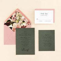 Cypress Flower Wedding Invitation