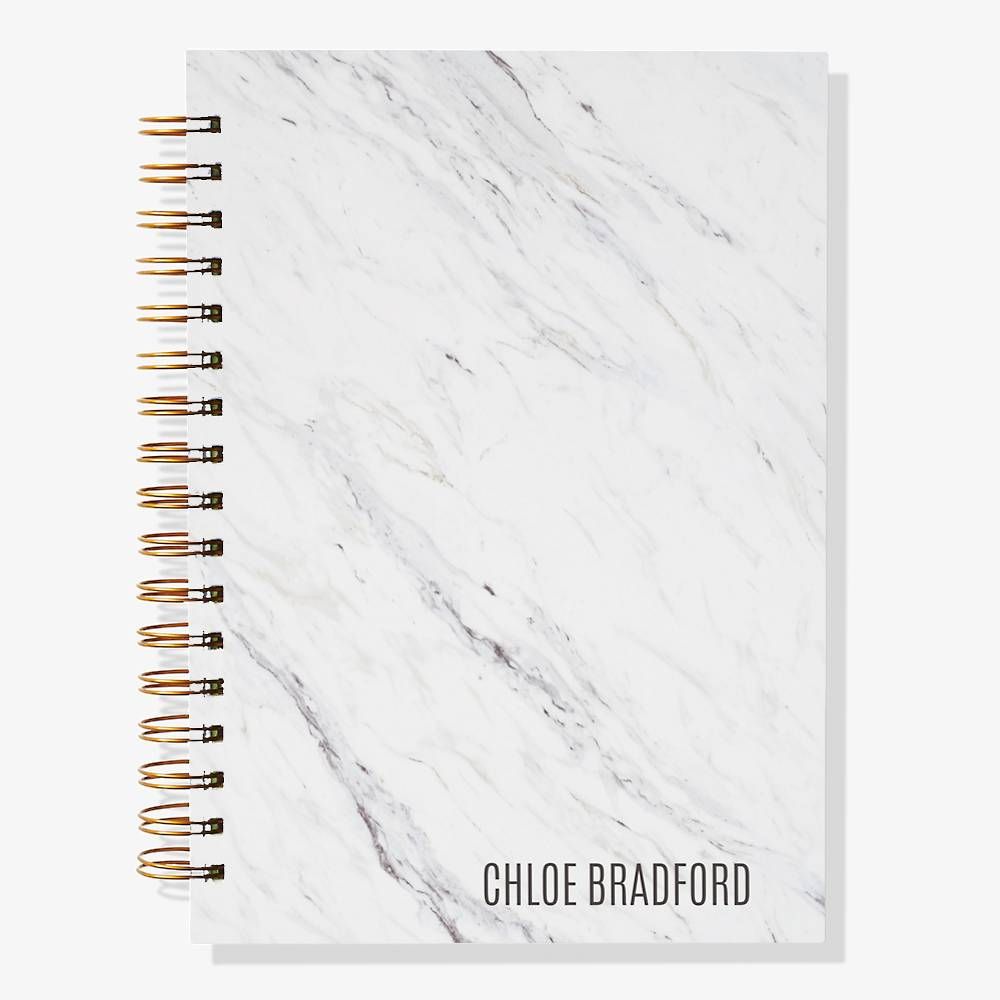 12-Month Marble Custom Planner