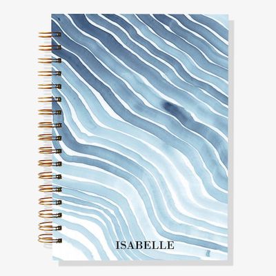 12-Month Watercolor Ripple Custom Planner