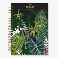 12-Month Dark Floral Custom Planner