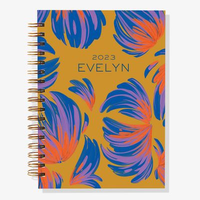 12-Month Feather Floral Custom Planner