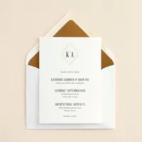 Diamond Inlay Wedding Invitation